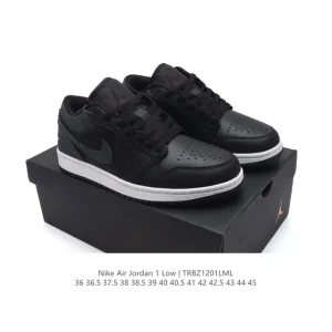 Jordan AJ1 Low Retro Classic Leather Basketball Shoes with Air Cushion