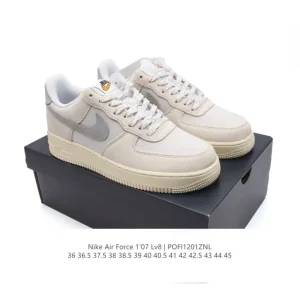 Nike Air Force 1 Low 07 Honeycomb Vintage Leather White Sneakers