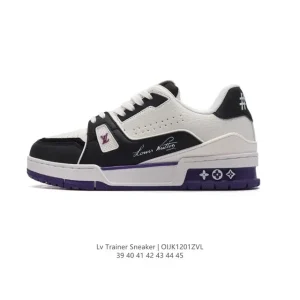 Louis Vuitton Trainer Low Men Leather Sneaker Thick Sole Fashion Shoes