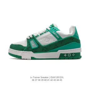 Louis Vuitton Trainer Low Sneaker Fashion Thick Sole Comfortable Leather Shoes