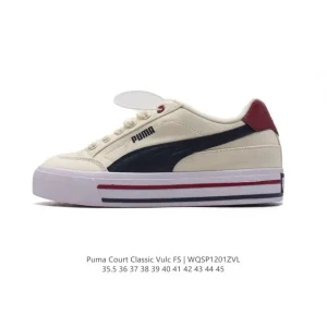 Puma Court Low Unisex Sneakers Softfoam+ Cushioning Leather Retro Skate Shoes