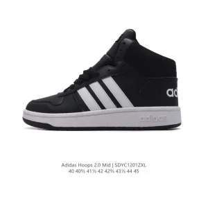 Adidas Hoops 2.0 Mid Roman Series Men's Retro Lace-Up Casual Sneakers