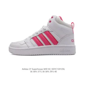 Adidas Neo CF Superhoops Mid Women's Leather & Mesh Basketball Sneakers