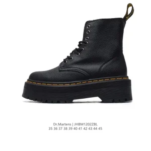 Dr Martens Unisex Classic Leather High-Top Boots with Thick Sole