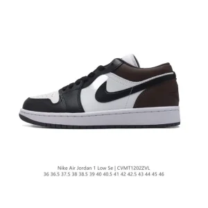 Air Jordan 1 Low Retro Classic Leather Basketball Shoes with Air Cushion