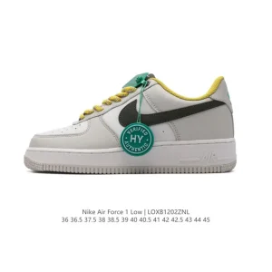Nike Air Force 1 Low 07 White Leather Sneakers with Air Cushion