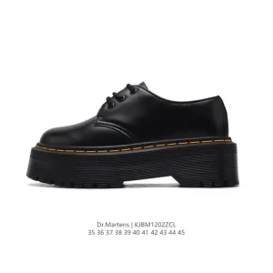 Dr Martens Unisex Classic Leather Platform Boots with Chunky Sole