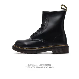 Dr Martens Unisex Classic Leather Platform Boots High Top Lace Up