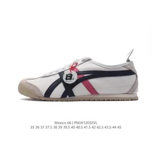ASICS Onitsuka Tiger Mexico 66 Classic Leather Retro Sneakers for Men and Women