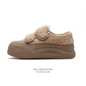 UGG Retro Low-Top Platform Sneakers for Women with Wool Lining and Thick Sole