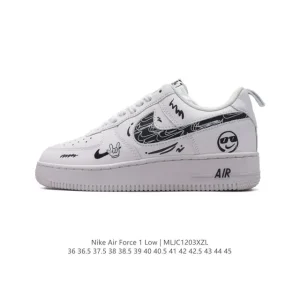 Nike Air Force 1 '07 Low White Classic Sneaker with Air Cushion