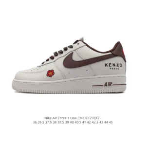 Nike Air Force 1 07 Low White Leather Sneakers with Air Cushion