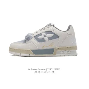 Louis Vuitton Trainer Sneaker Low Fashion Thick Sole Leather Shoes