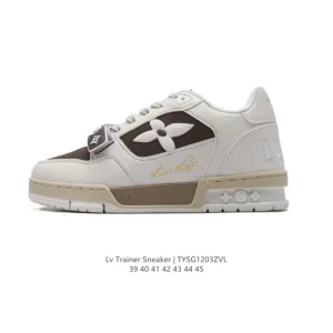 Louis Vuitton Trainer Low Sneaker with Thick Sole and 3D Logo
