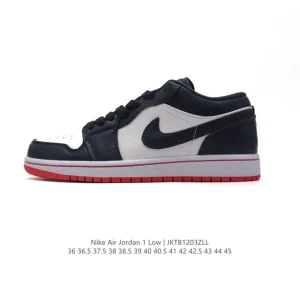 Jordan AJ1 Low Retro Classic Leather Basketball Shoes with Air Cushion