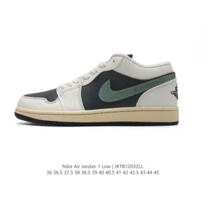 Jordan AJ1 Low Retro Classic Leather Basketball Shoes with Air Cushion