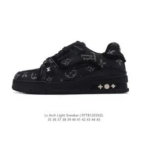 Louis Vuitton Trainer Sneaker Low Canvas Thick Sole Fashion Shoes