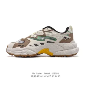 Fila Fusion Men's Chunky Sole Retro Dad Sneakers White Fashion Streetwear