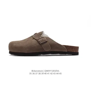 Birkenstock Boston Vl Suede Soft Clog with Cork Bed and EVA Sole