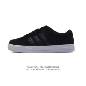 Adidas Vs Set Mulse Low-Top Retro Basketball Style Casual Skate Shoes