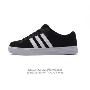 Adidas Vs Set Mulse Low-Top Retro Basketball Style Casual Skate Shoes