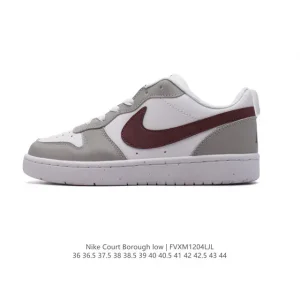 Nike Court Borough Low Unisex Sneakers with Leather Upper and Cushioned Insole