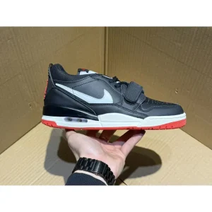 Jordan Legacy 312 Low Leather Strap Sneakers with Air Jordan 3 Design