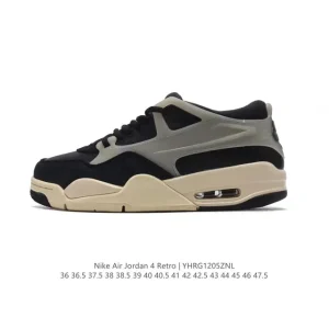 Jordan Air 4 Retro OG Low Black Cement Men's Women's Basketball Shoes
