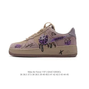 Nike Air Force 1 Low 07 Vintage Leather White Honeycomb Sole Sneakers