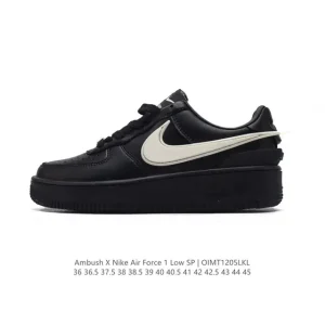 Nike Air Force 1 Ambush Low SP Leather Sneakers with Extended Swoosh