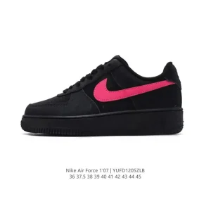 Nike Air Force 1 '07 Low White Leather Casual Sneakers with Air Cushion