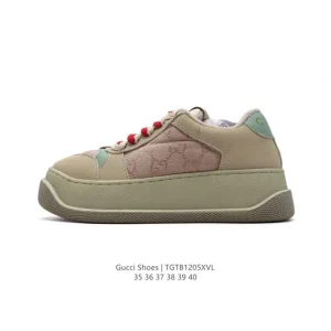 Gucci GG Canvas Platform Sneaker 2024Ss White Women's Luxury Shoe