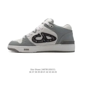 Dior Men's Low-Top Sneakers with Thick Sole and Retro Style