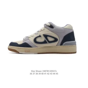 Dior Men's Low-Top Sneakers White Leather Luxury Casual Shoes