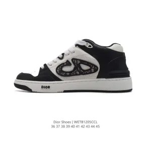 Dior Men's Low-Top Sneakers with Thick Sole and Retro Style