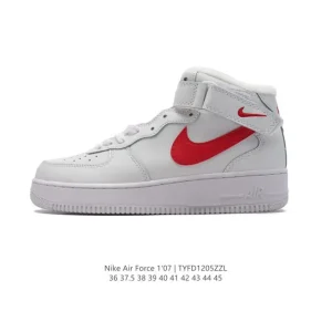 Nike Air Force 1 High 07 Retro White Leather Strap Sneakers for Men and Women