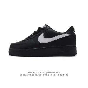 Nike Air Force 1 '07 Low White Leather Sneakers with Air Cushion