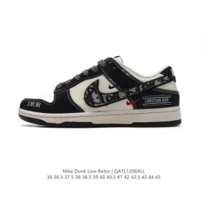 Nike Dunk Low Retro Dior Inspired Vintage Basketball Skateboarding Sneakers