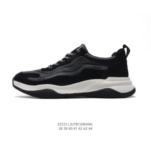 ECCO Men's Chunky Sole Casual Sneakers Breathable Lightweight Lace-Up Shoes