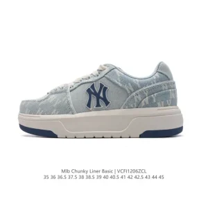 MLB Chunky Liner Basic Retro Street Canvas Sneakers for Men and Women