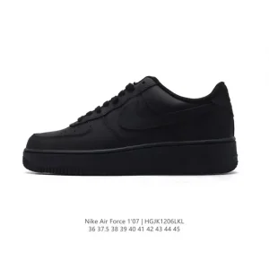 Nike Air Force 1 Low White Leather Casual Sneakers with Air Cushion
