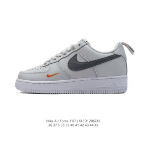 Nike Air Force 1 '07 Low White Leather Sneakers with Air Cushion