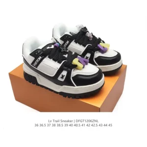 Louis Vuitton Trainer Sneaker Low Fashion Luxury Thick Sole Leather Shoes