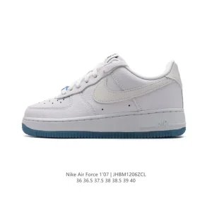 Nike Air Force 1 '07 Low White Leather Sneakers with Air Cushion
