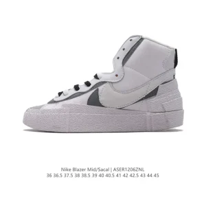 Nike Sacai Blazer Mid KAWS Collab Deconstructed Layered Sneakers