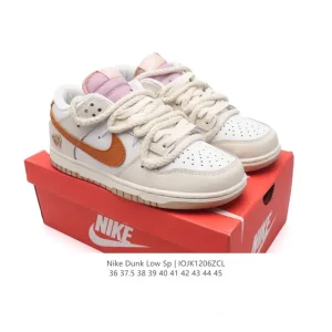 Nike Dunk Low SP Deconstructed Skate Shoes with Dual Lacing System and Pink Laces