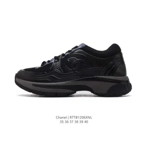 Chanel Women's New Luxury Sneakers Dad Shoes with Hidden Heel