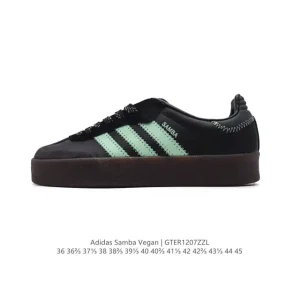 Adidas Samba Valentine Unisex Retro Leather Sneakers with Crystal Rubber Sole