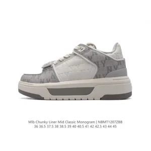 MLB Chunky Liner Mid Retro Street Style High Top Sneakers for Men and Women