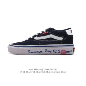 Vans Sk8-Low Classic Leather Low-Top Skateboarding Shoes
